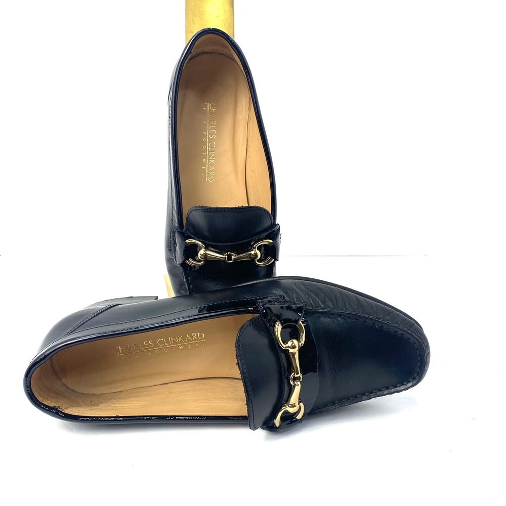 Charles Clinkard Black Leather Horsebit Loafers Made in Italy Size 36 EU - Picture 3 of 7
